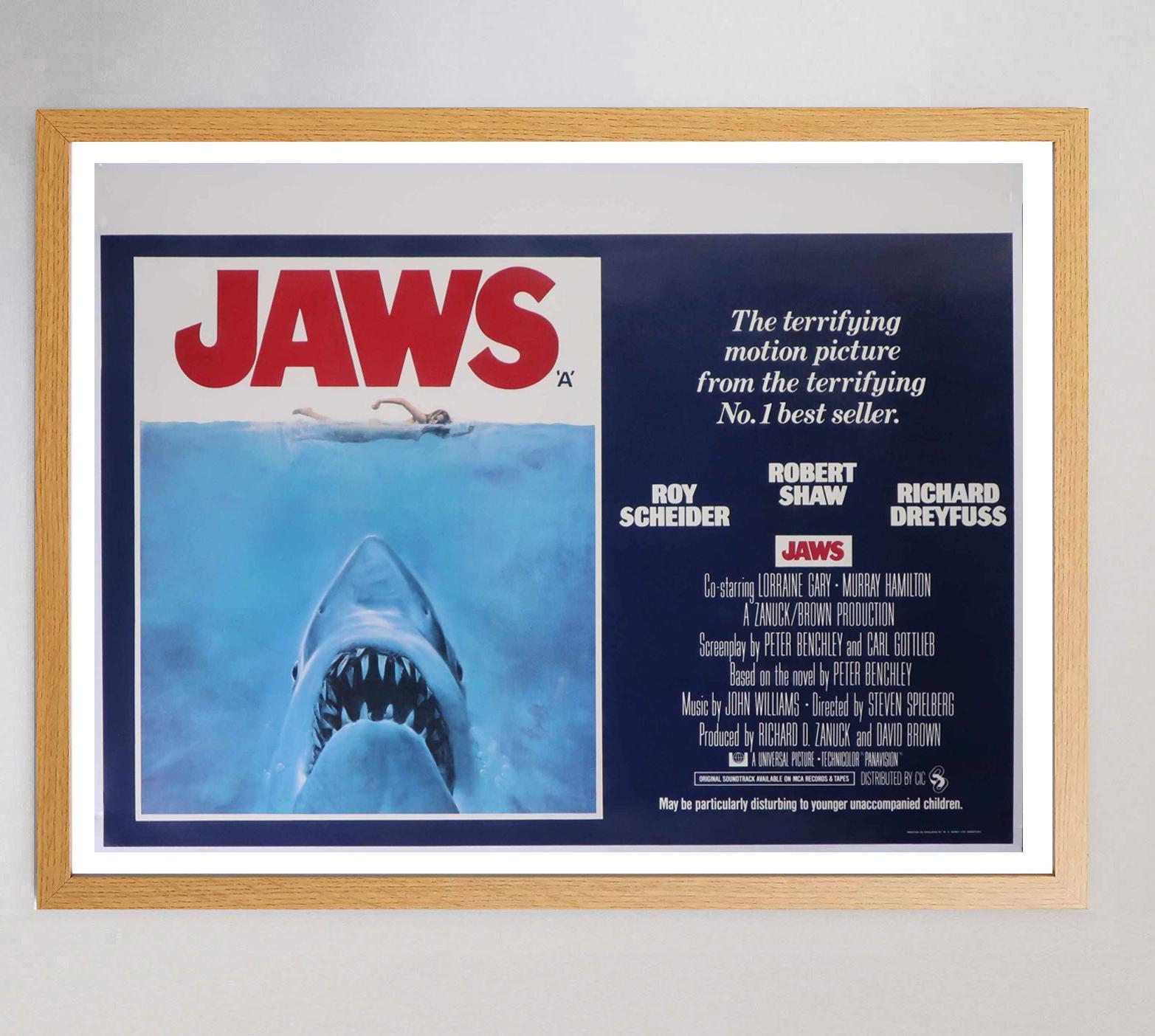 British 1975 Jaws Original Vintage Poster For Sale