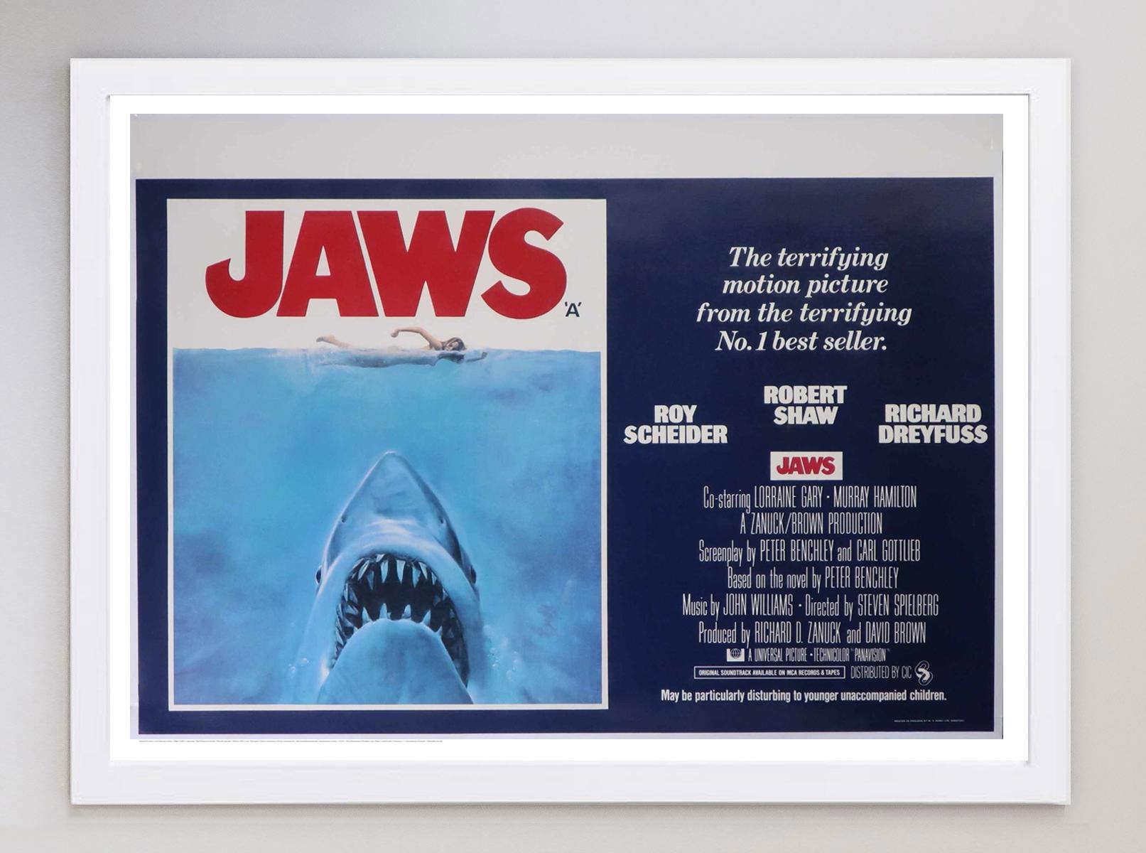 1975 Jaws Original Vintage Poster In Good Condition For Sale In Winchester, GB
