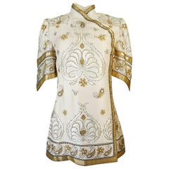 1975 Jean Louis Scherrer Haute Couture Lesage Embroidered Top or Jacket