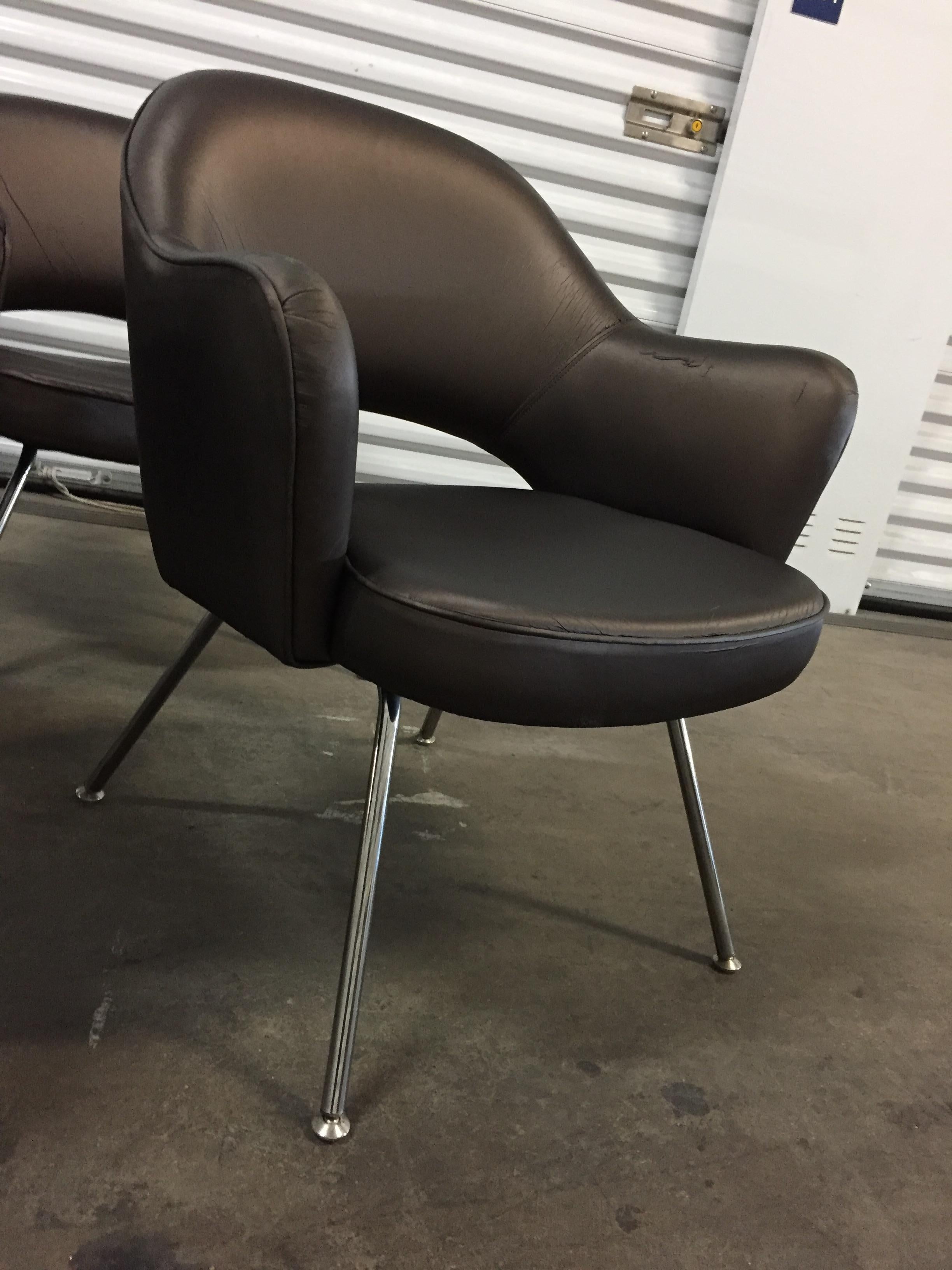 1975 Knoll Saarinen Executive Dining or Office Chairs/ Set of 6 For Sale 3
