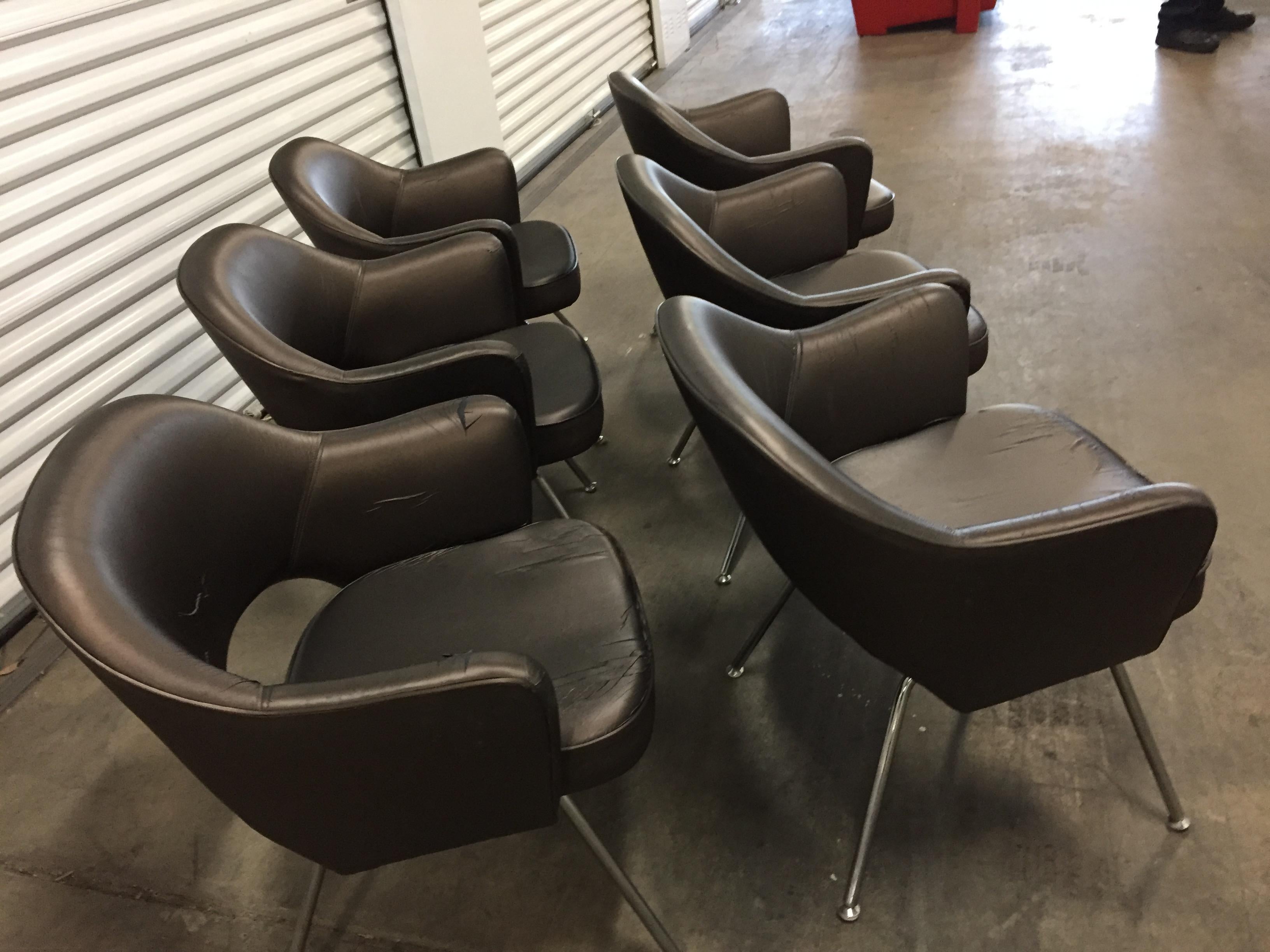 1975 Knoll Saarinen Executive Dining or Office Chairs/ Set of 6 For Sale 7
