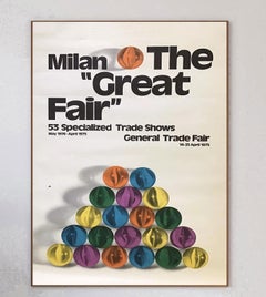 1975 Milan "The Great Fair" Original Vintage Poster