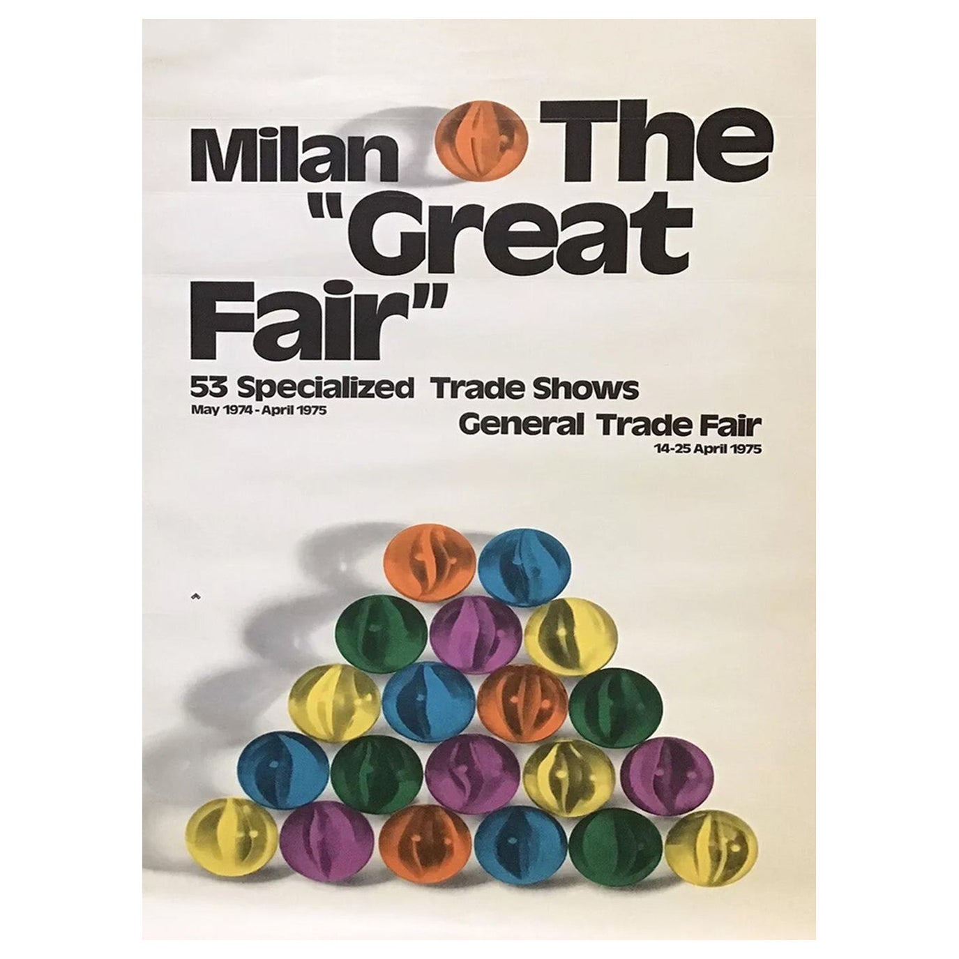 1975 Milano "La Grande Fiera" Poster originale d
epoca