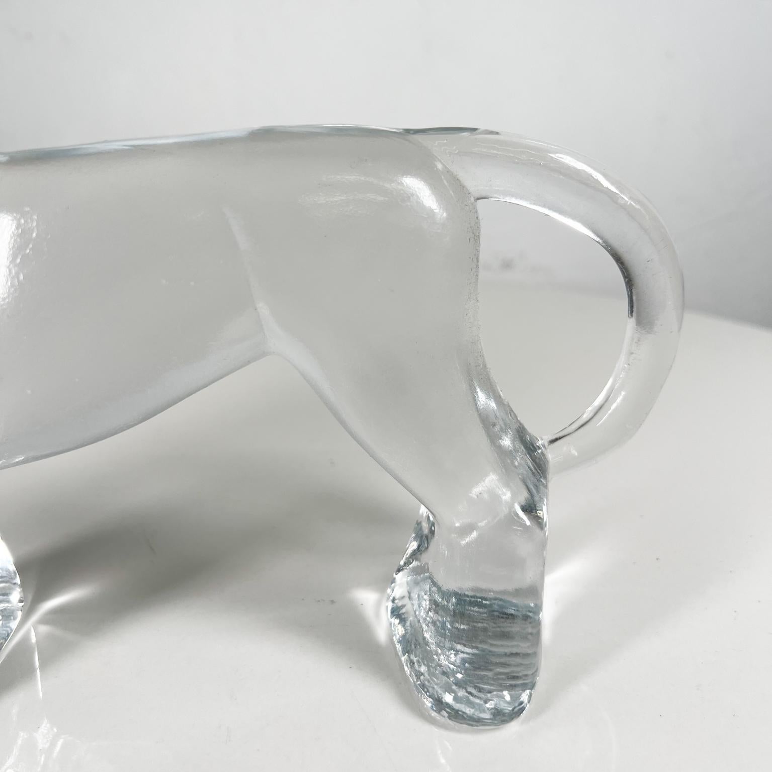 1975 Modern Art Glass Lion Table Sculpture Bertil Vallien for Kosta Boda In Good Condition For Sale In Chula Vista, CA