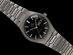 1975 Omega Geneve Vintage Mens Automatic Day Date Bracelet Watch - Stainless S