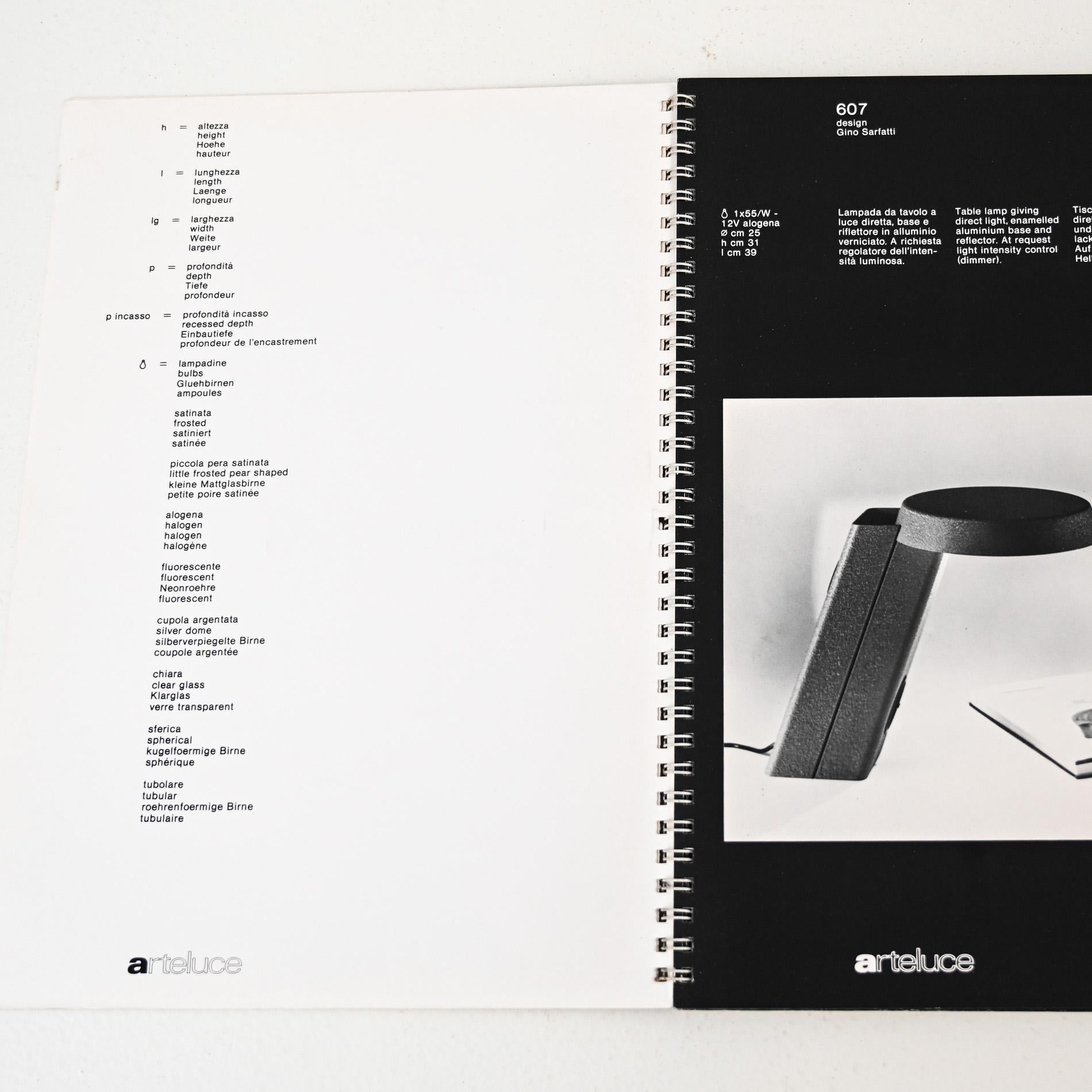 1975 Original Arteluce Lighting Catalogue For Sale 3