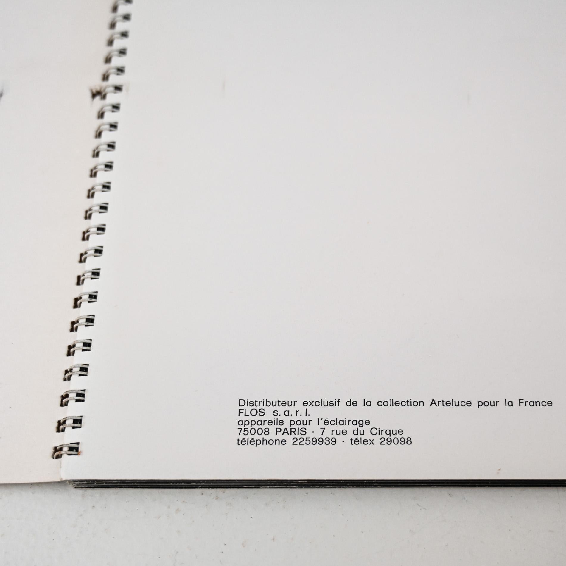 Paper 1975 Original Arteluce Lighting Catalogue For Sale