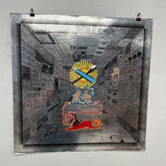 1975 Pedro Friedeberg Psychedelic Surreal Art Silber Never Look Geschenk Pferd Mouth, 1975