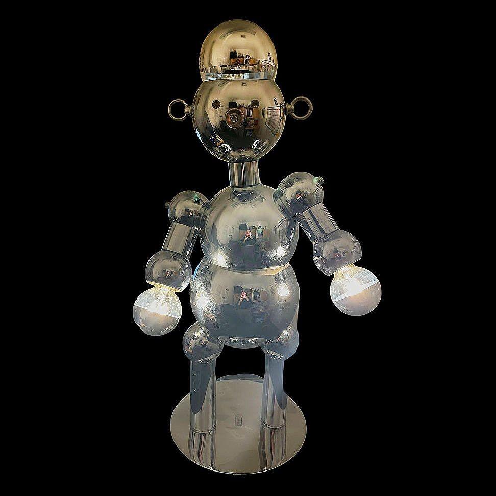 Lámpara Robot 1975 Post-Moderna Bubble Ball Cromada by Torino Lamps en venta 3