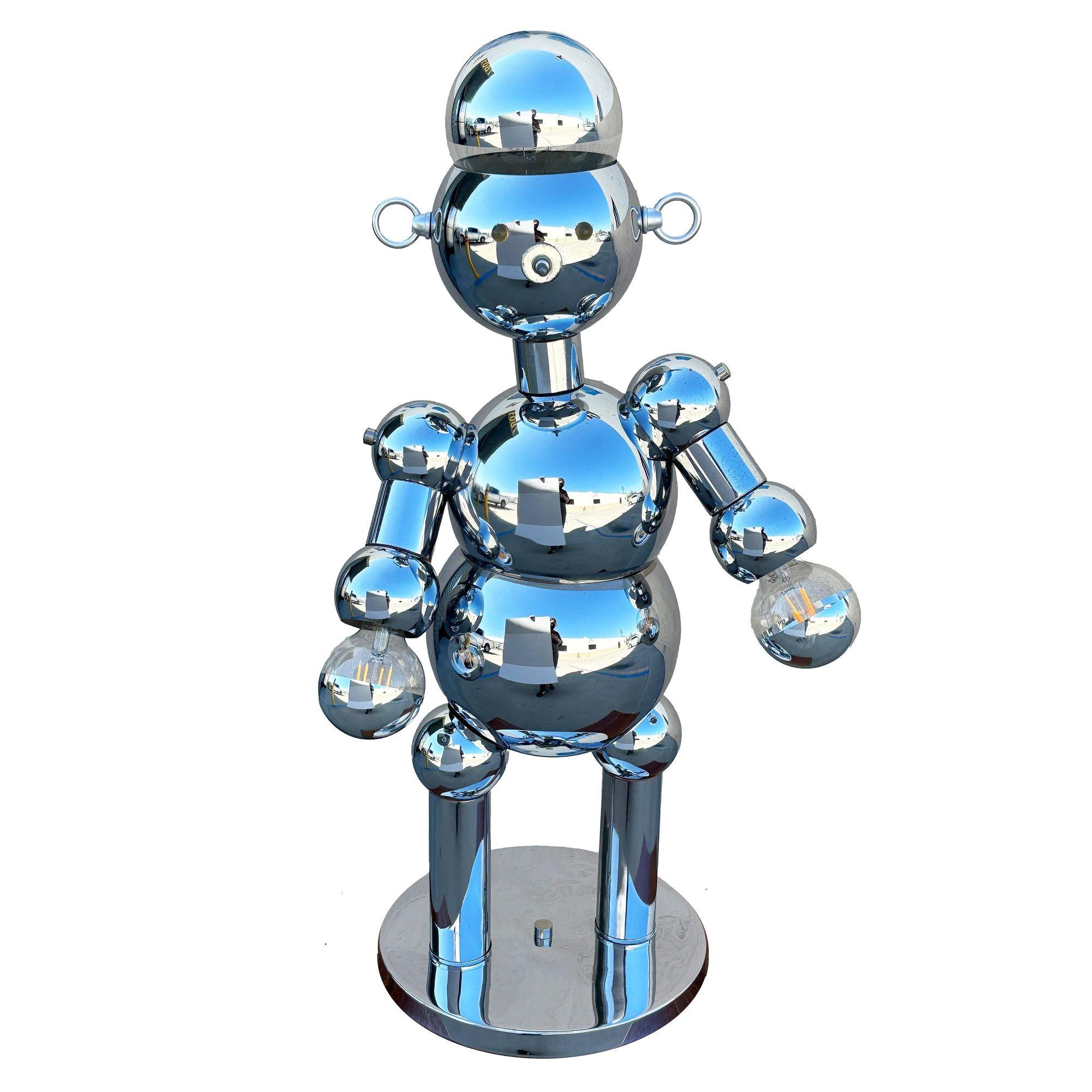 Lámpara Robot 1975 Post-Moderna Bubble Ball Cromada by Torino Lamps en venta 5