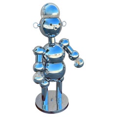 1975 Post-Modern Chrome Bubble Ball Robot Lamp by Torino Lamps