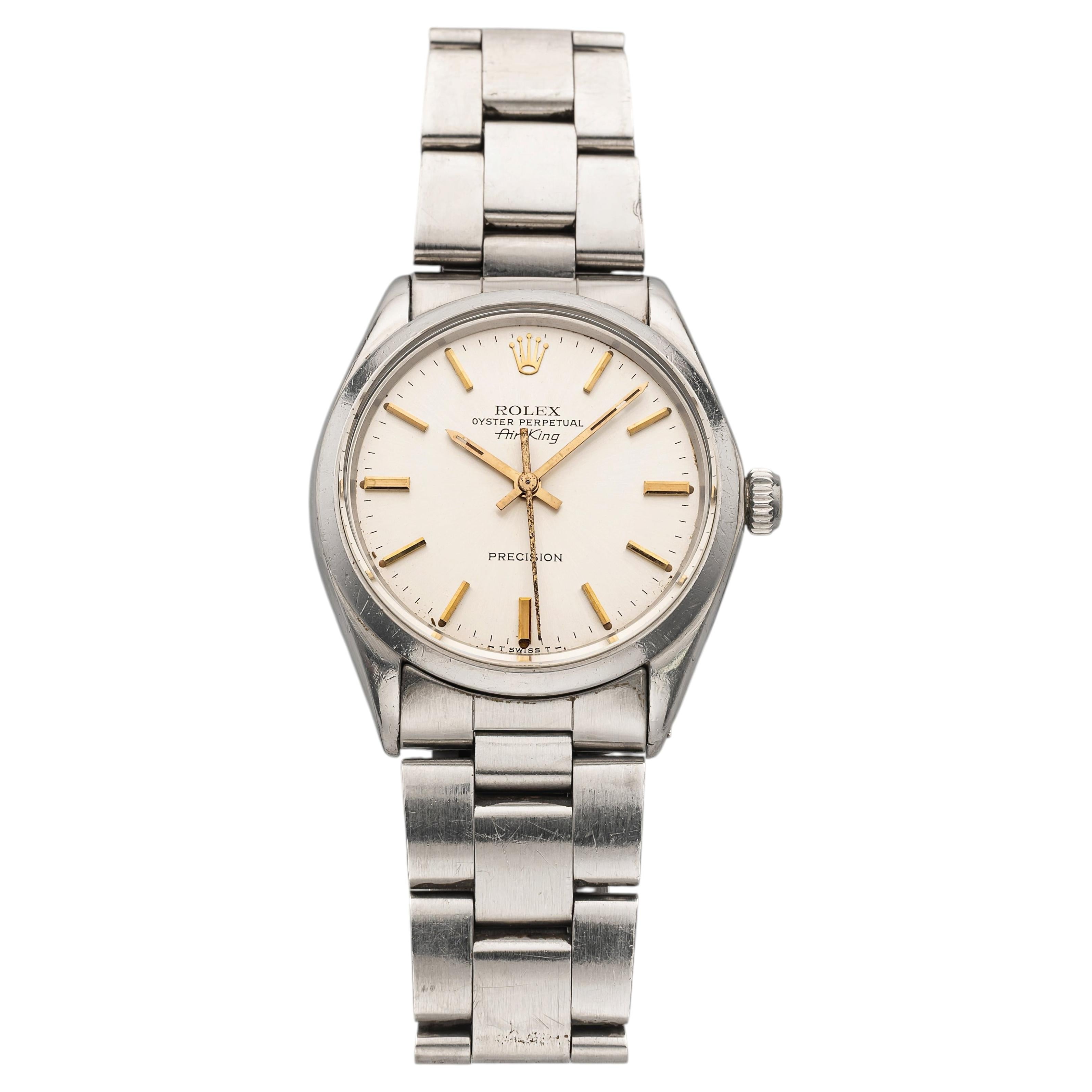 1975 Rolex Air-King 5500 Stainless Steel Cream Dial Automatic 34mm
