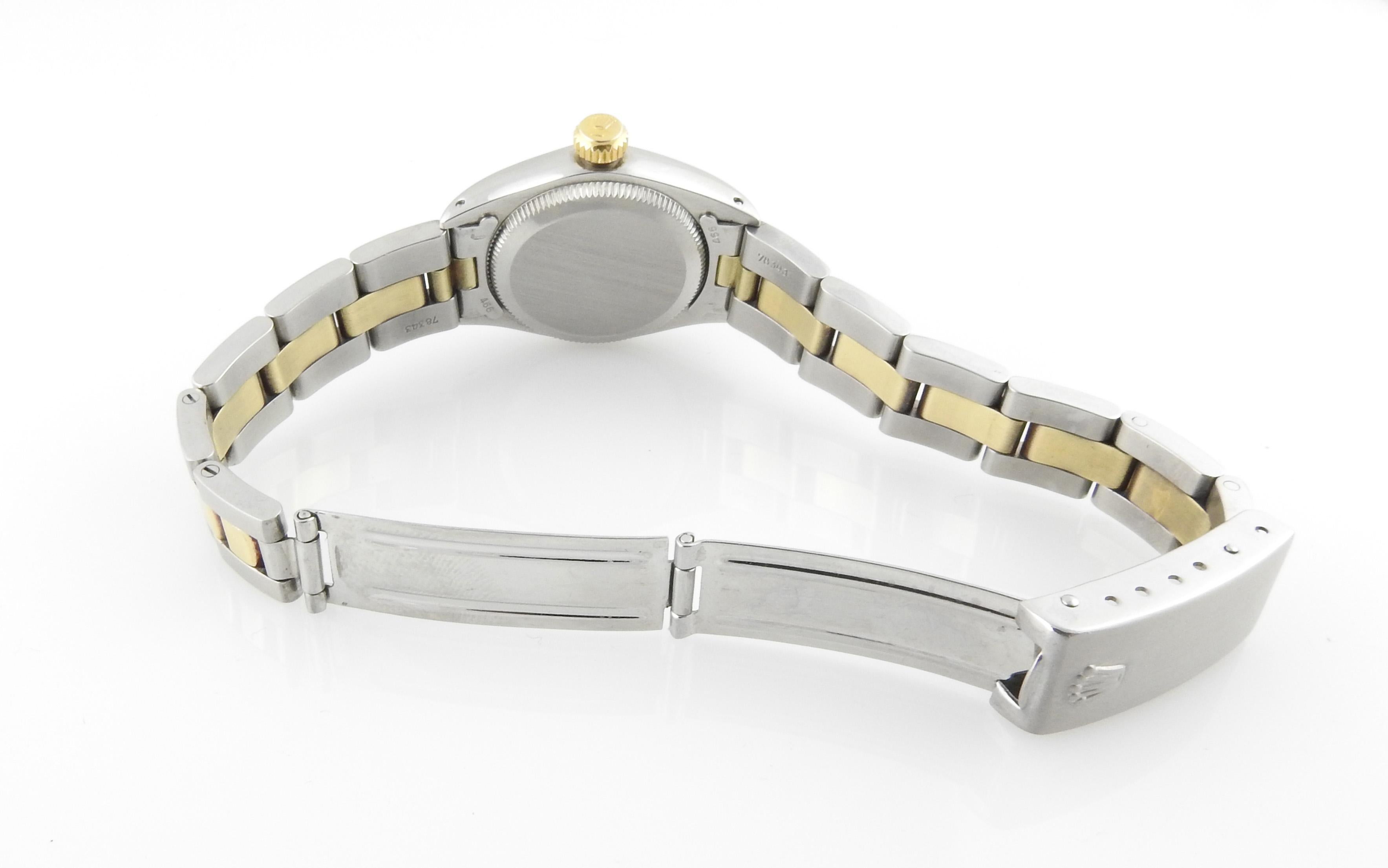 1975 Rolex Ladies 14k Yellow Gold Steel Watch Black Dial 6723 2