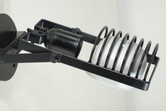 1975 Sintesi Artemide Ernesto Gismondi Black Metal Italian Design Wall Lamp