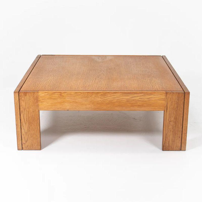Danish 1975 Square Oak Coffee Table by Tage Poulsen for CI Designs For Sale
