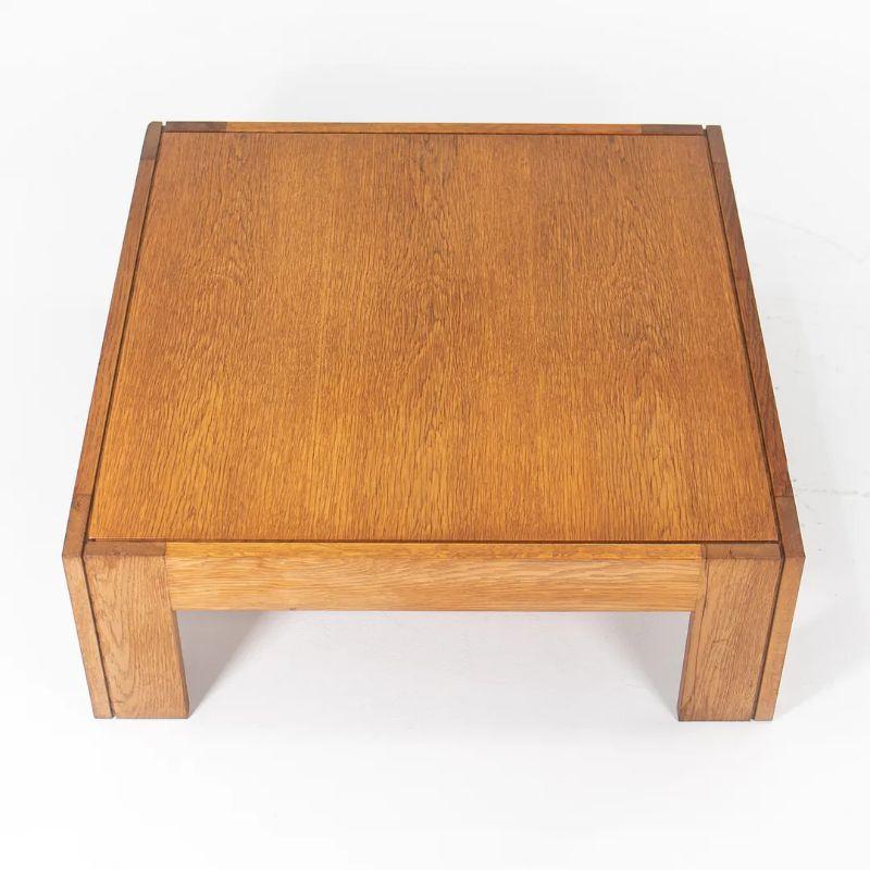 1975 Square Oak Coffee Table by Tage Poulsen for CI Designs In Good Condition For Sale In Philadelphia, PA