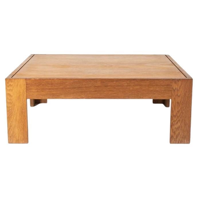 1975 Square Oak Coffee Table by Tage Poulsen for CI Designs For Sale