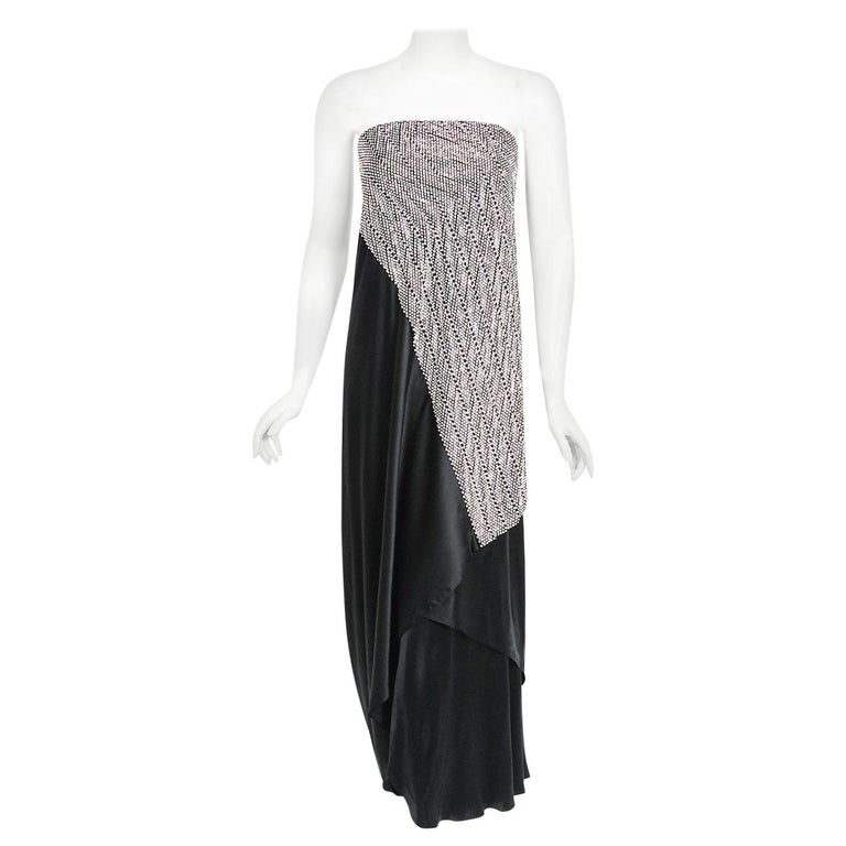1960s Stavropoulos Couture Lace & Silk Pink Strapless Dress