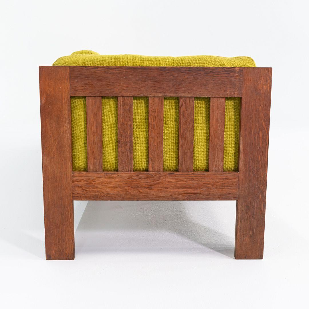 Divano Tage Poulsen 1975 con cuscini in tessuto Greene & Greene per CI Designs in Oak in vendita 4