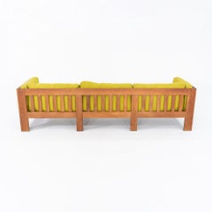 1975 Tage Poulsen Sofa w/ Lime Green Fabric Cushions for CI Designs in Oak