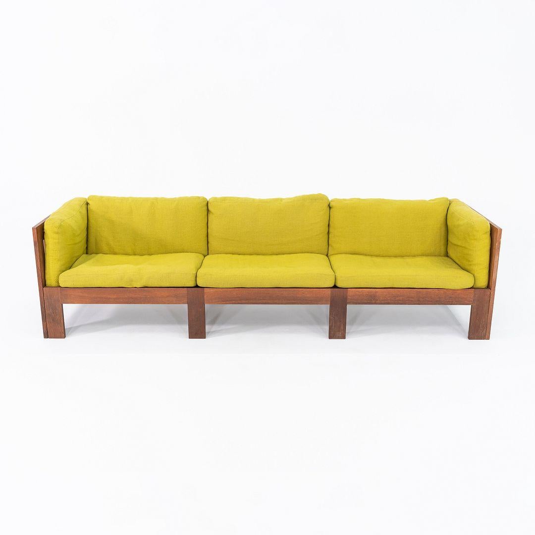 Quercia Divano Tage Poulsen 1975 con cuscini in tessuto Greene & Greene per CI Designs in Oak in vendita