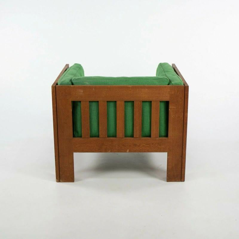 Late 20th Century 1975 Tage Poulsen TP63 Lounge Chair by CI Designs in Oak with Green Upholstery For Sale