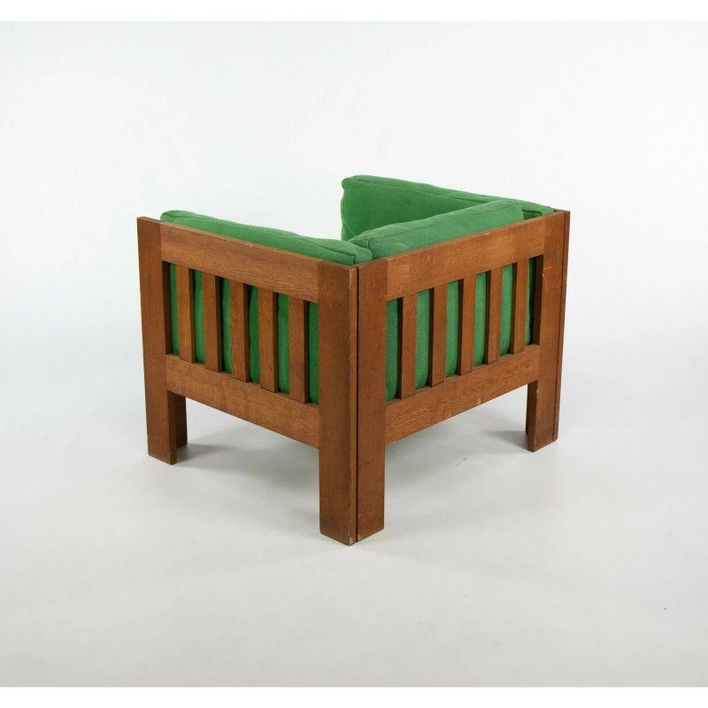 Fabric 1975 Tage Poulsen TP63 Lounge Chair by CI Designs in Oak with Green Upholstery For Sale