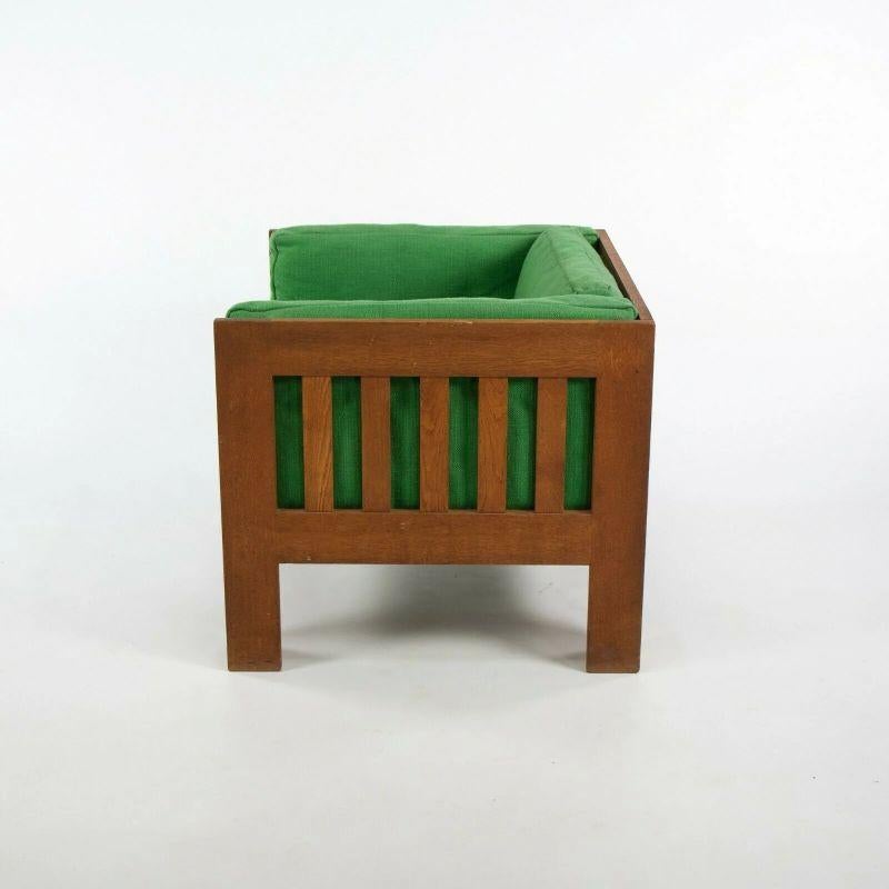 1975 Tage Poulsen TP63 Lounge Chair by CI Designs in Oak with Green Upholstery For Sale 1