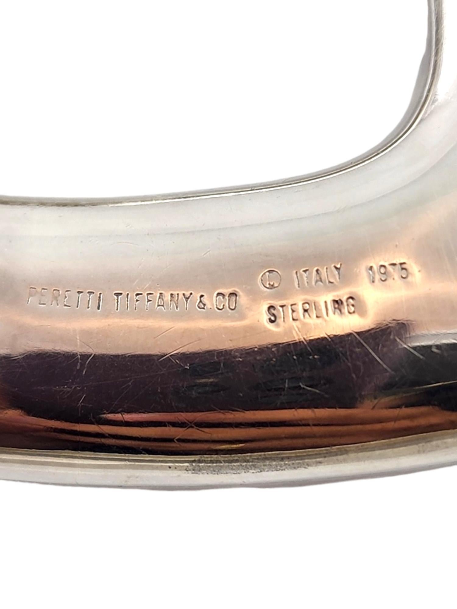 1975 Tiffany & Co Sterling Silver Elsa Peretti Open Heart Belt Buckle #18265 1