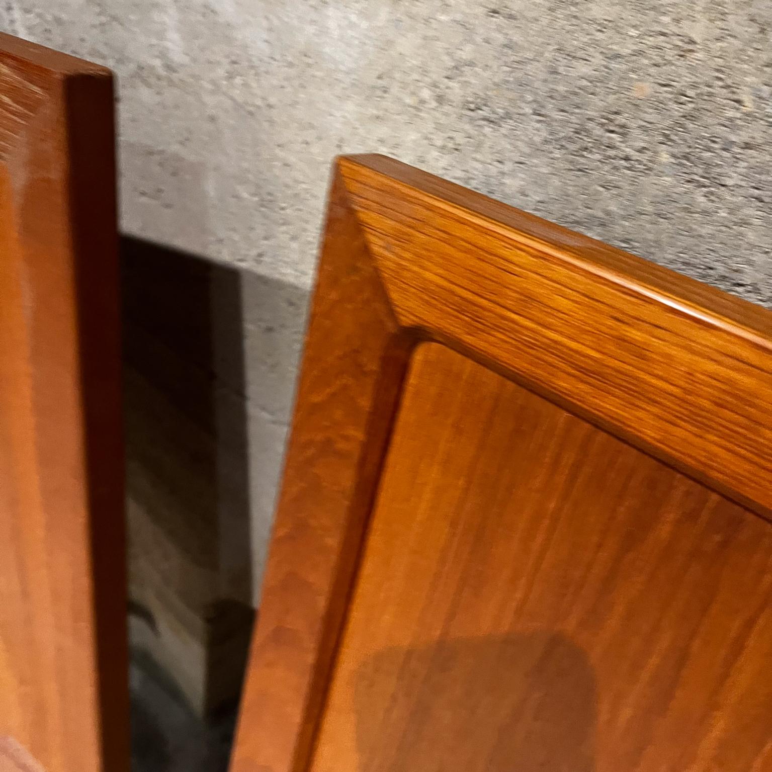 Late 20th Century Danish Modern Pair of Twin Teak Headboard Pair by Vinde Mobelfabrik Denmark For Sale