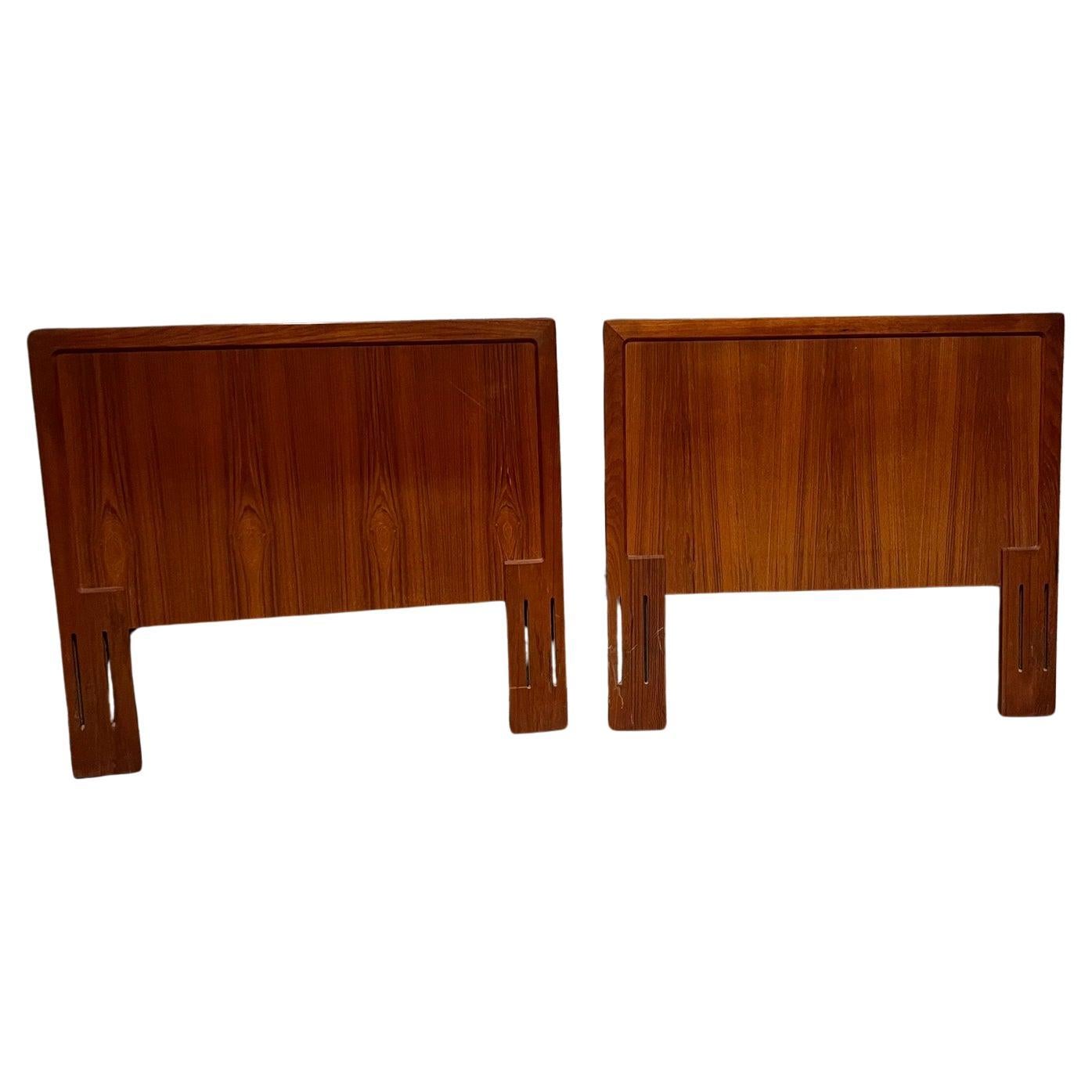 1975 Twin Teak Headboard Pair by Vinde Mobelfabrik Denmark For Sale