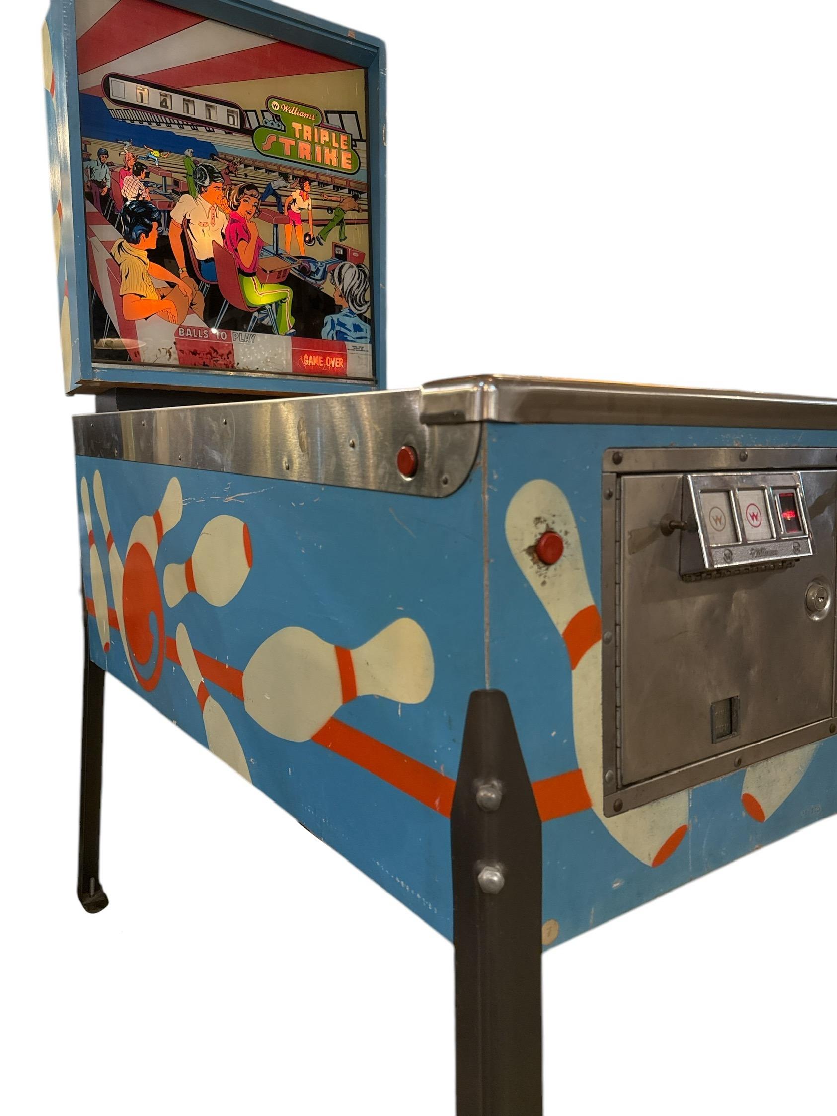 If you're a fan of vintage pinball machines, the 1975 Williams Triple Strike is a true classic that delivers a nostalgic arcade experience with a unique bowling theme. This electro-mechanical (EM) pinball machine captures the golden era of pinball