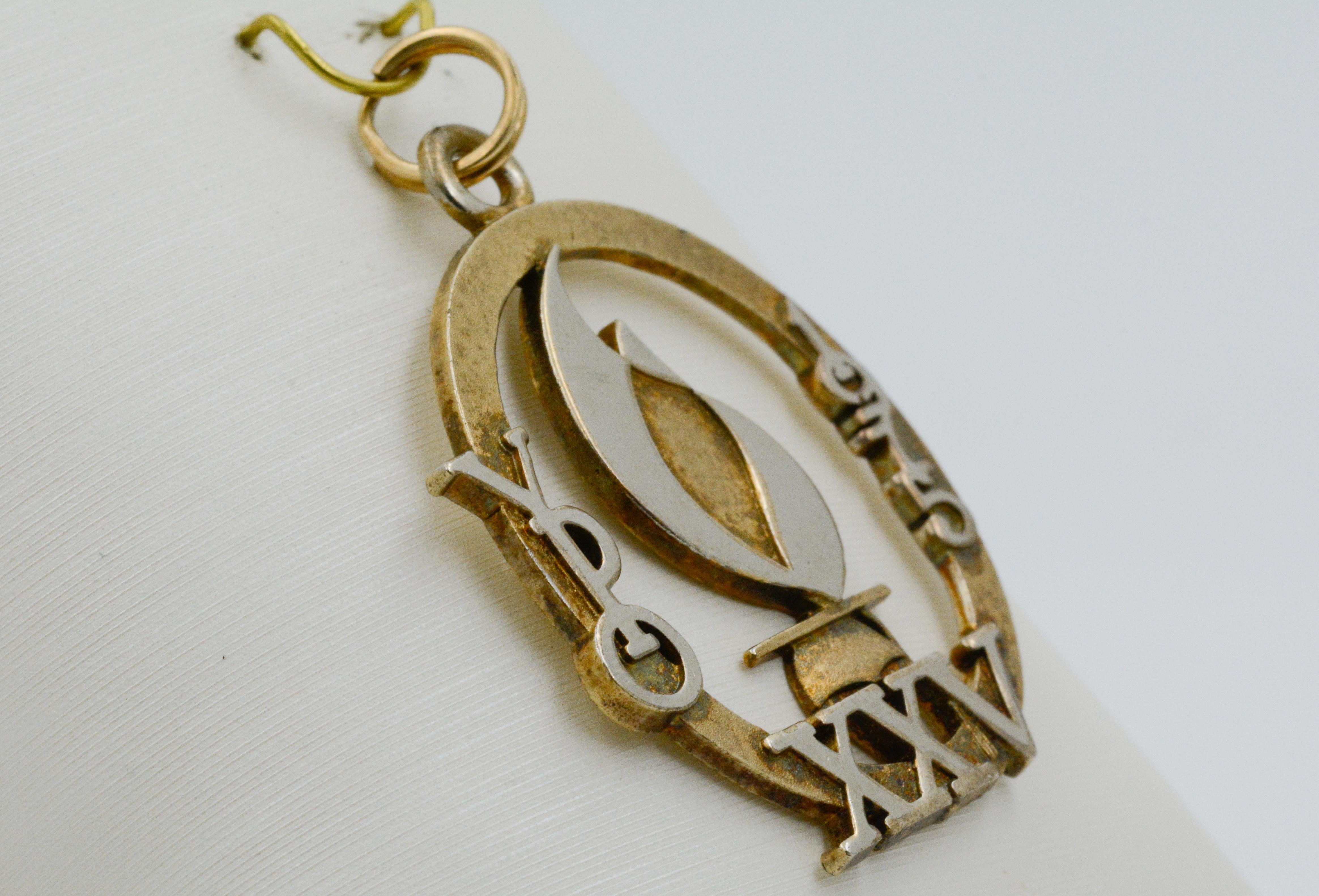 1975 YPO Sterling Silver Gold-Plated Charm 3