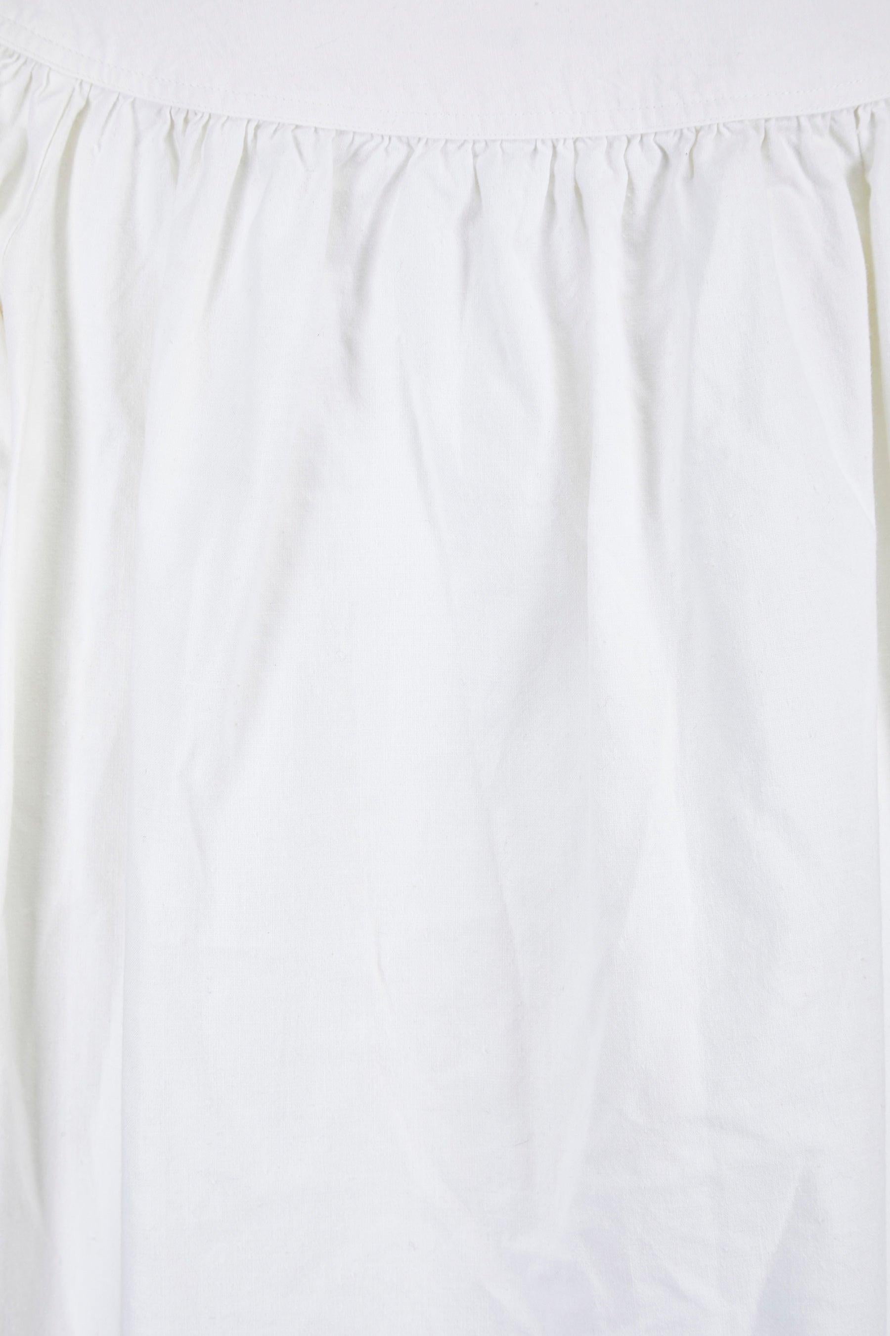 Women's 1975 Yves Saint Laurent Runway White Cotton Skirt and Top Set For Sale