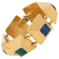 1975s-1985s Chanel Gripoix Stones Bracelet