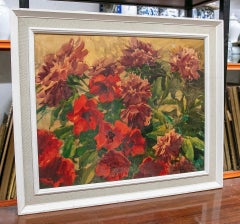 1975s Floral Watercolor on Paper, Signed Ceferino Olivé