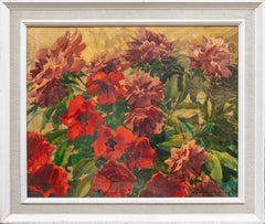 1975s Floral Watercolor on Paper, Signed Ceferino Olivé