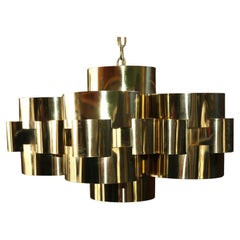 Wolkenkronleuchter aus Messing von Curtis Jere, Mid-Century Modern, 1975er Jahre