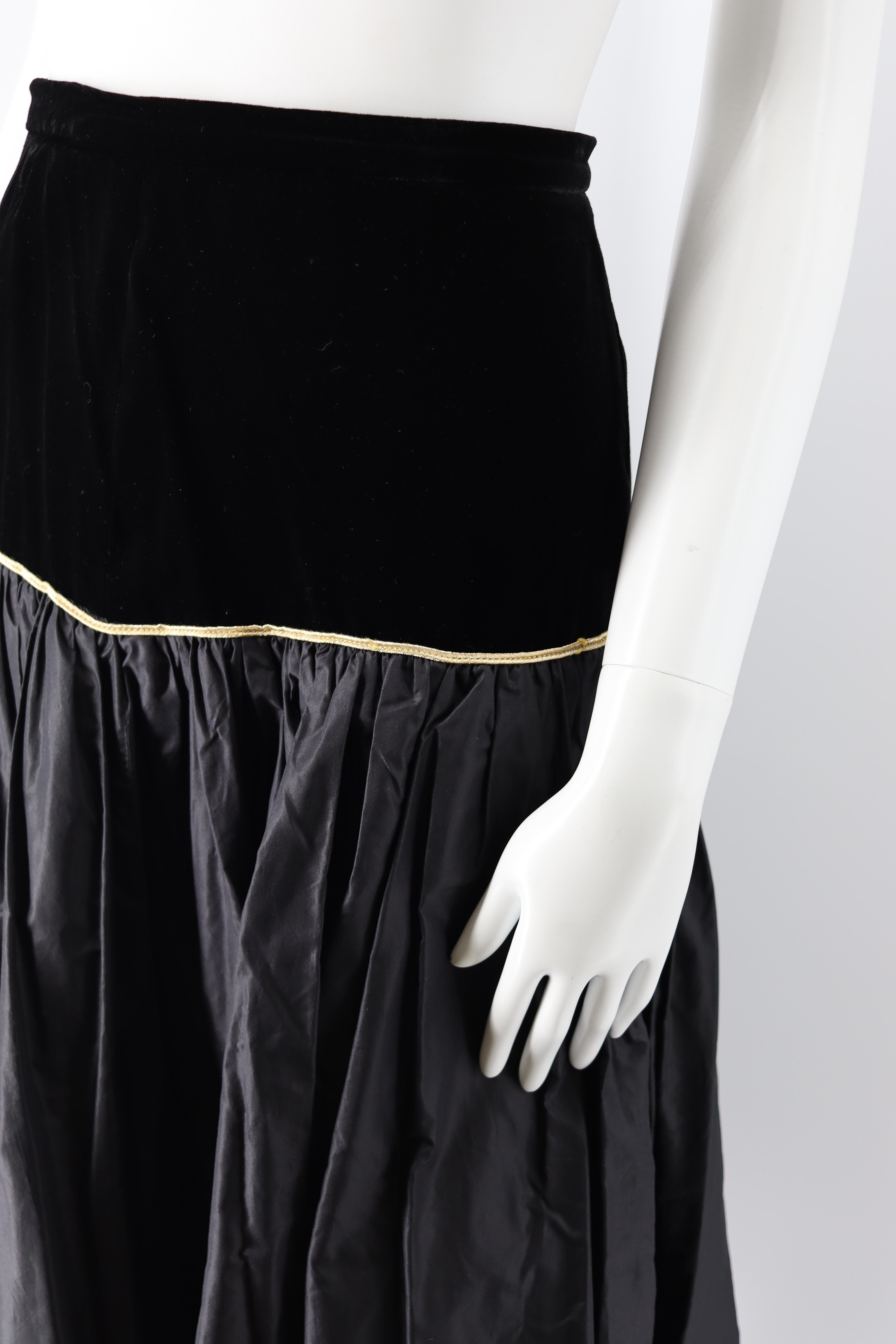 Women's or Men's 1976-1977 Saint Laurent Black Skirt From The Russian Collection
