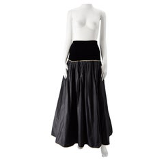 1976-1977 Saint Laurent Black Skirt From The Russian Collection