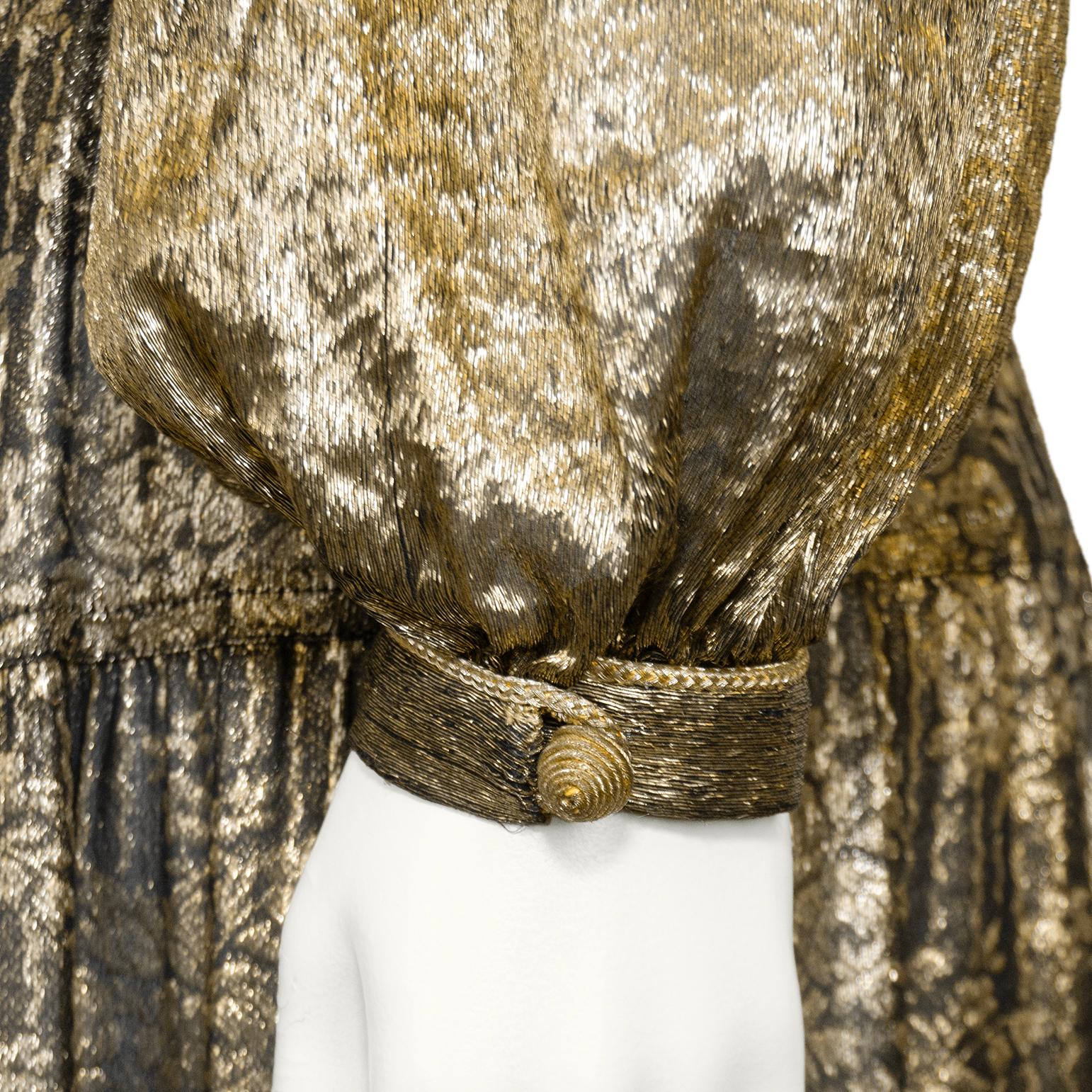 Women's 1976/1977 Yves Saint Laurent/YSL Russian Collection Gold Blouse & Skirt Ensemble For Sale
