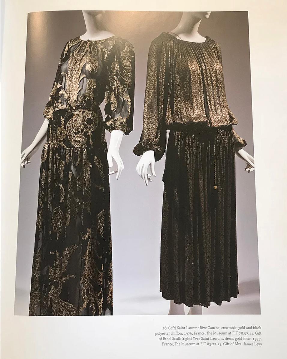 1976/1977 Yves Saint Laurent/YSL Russian Collection Gold Blouse & Skirt Ensemble For Sale 3