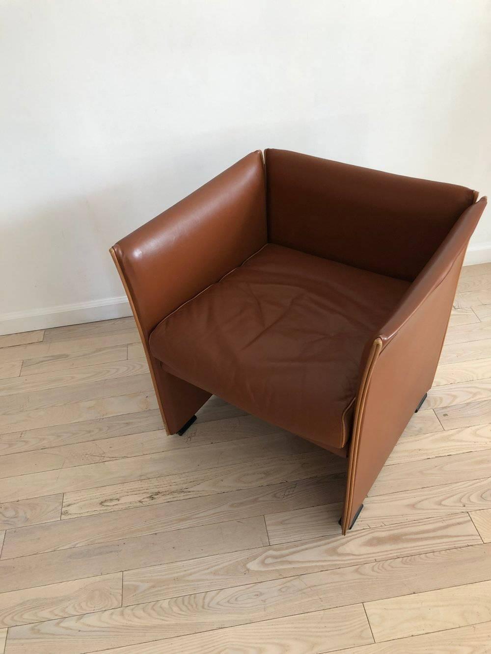 Late 20th Century 1976 401 Break Chair by Mario Bellini for Cassina, Brown Leather
