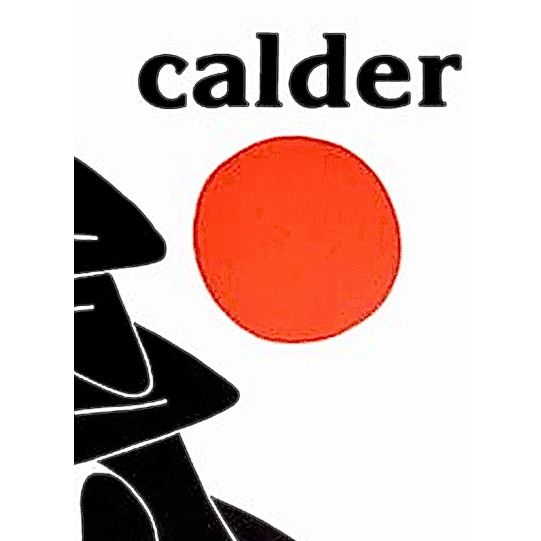 1976 Alexander Calder Ausstellungsplakat Stabile Noir Et Soleil Rouge (Moderne der Mitte des Jahrhunderts) im Angebot