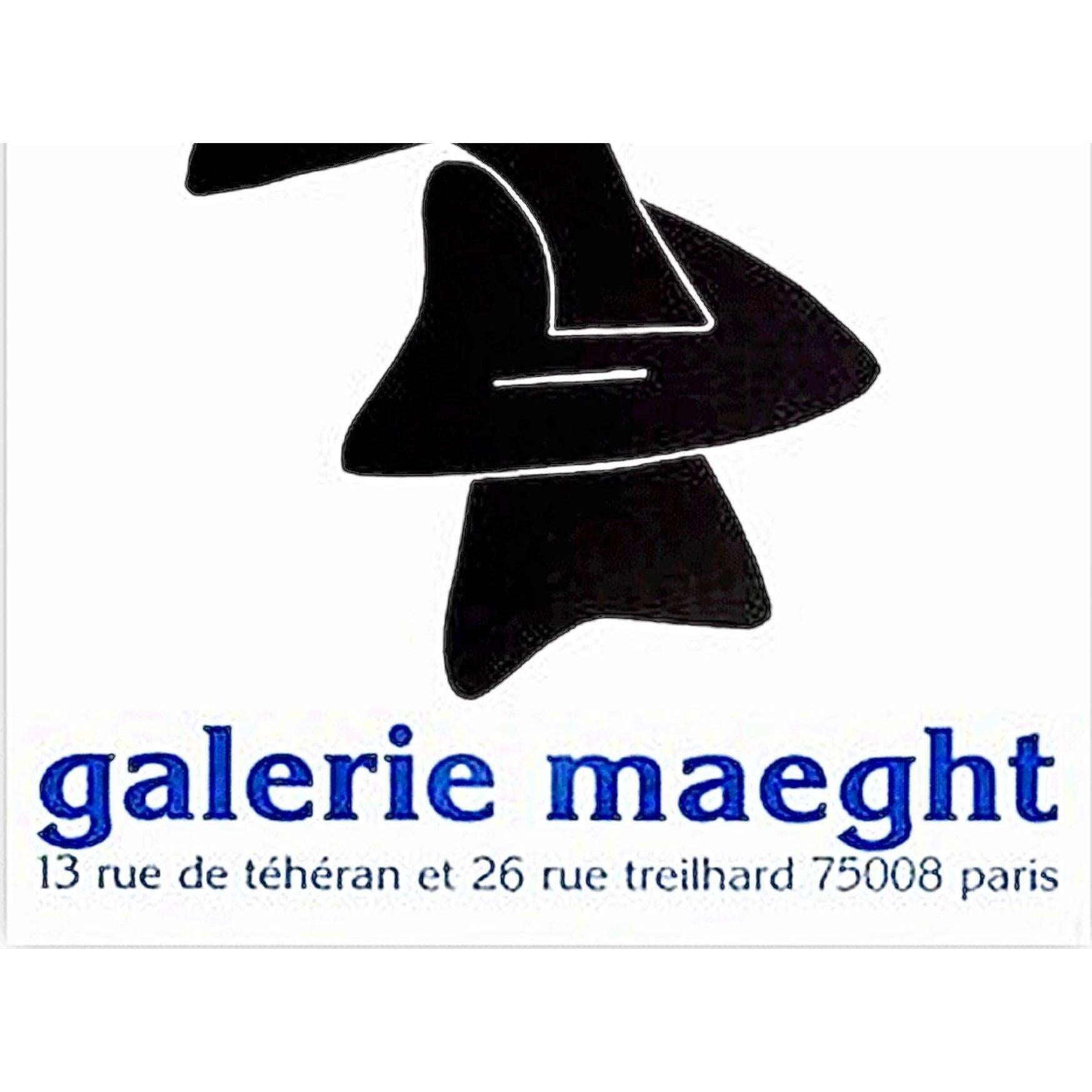 1976 Alexander Calder Ausstellungsplakat Stabile Noir Et Soleil Rouge (Dänisch) im Angebot