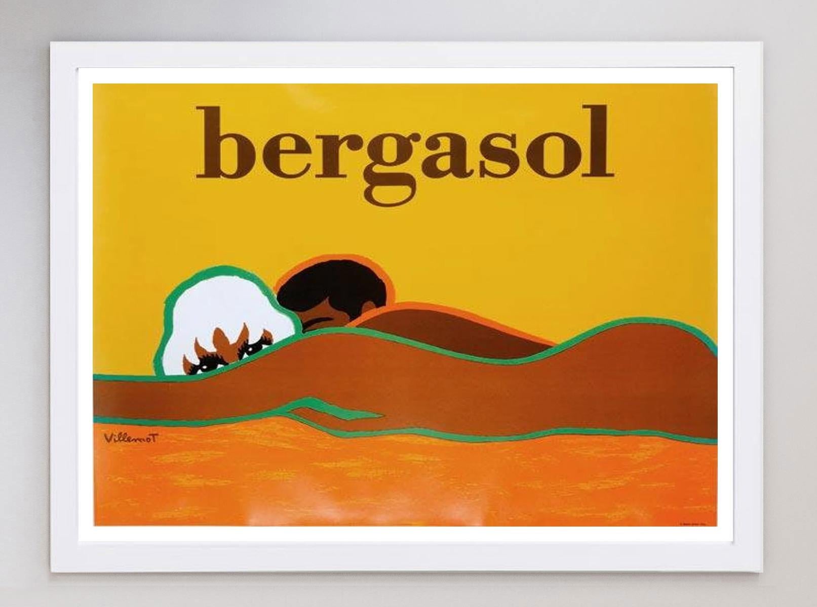 1976 Bergasol Original Vintage Poster In Good Condition For Sale In Winchester, GB