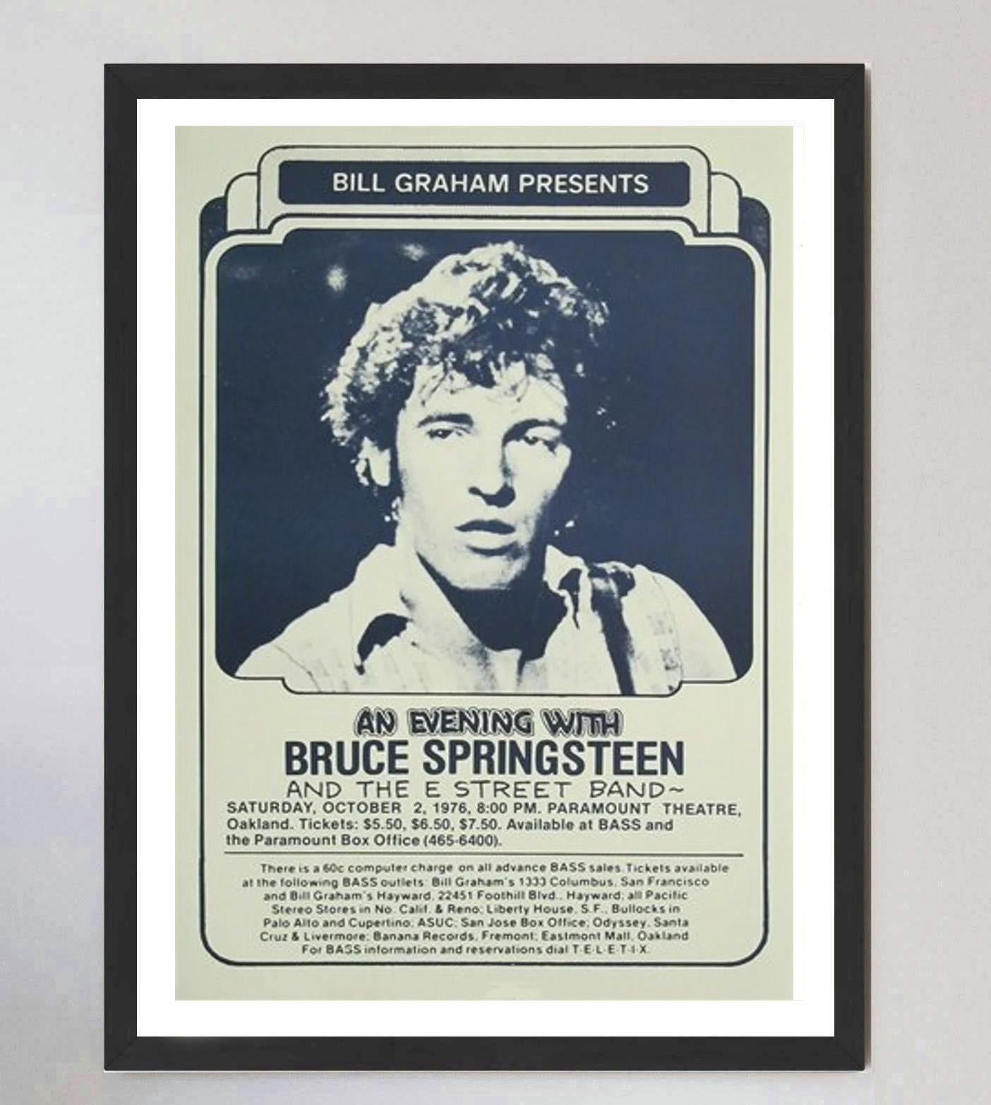 Americano 1976 Bruce Springsteen & the E Street Band - Manifesto originale del Paramount Theatre in vendita