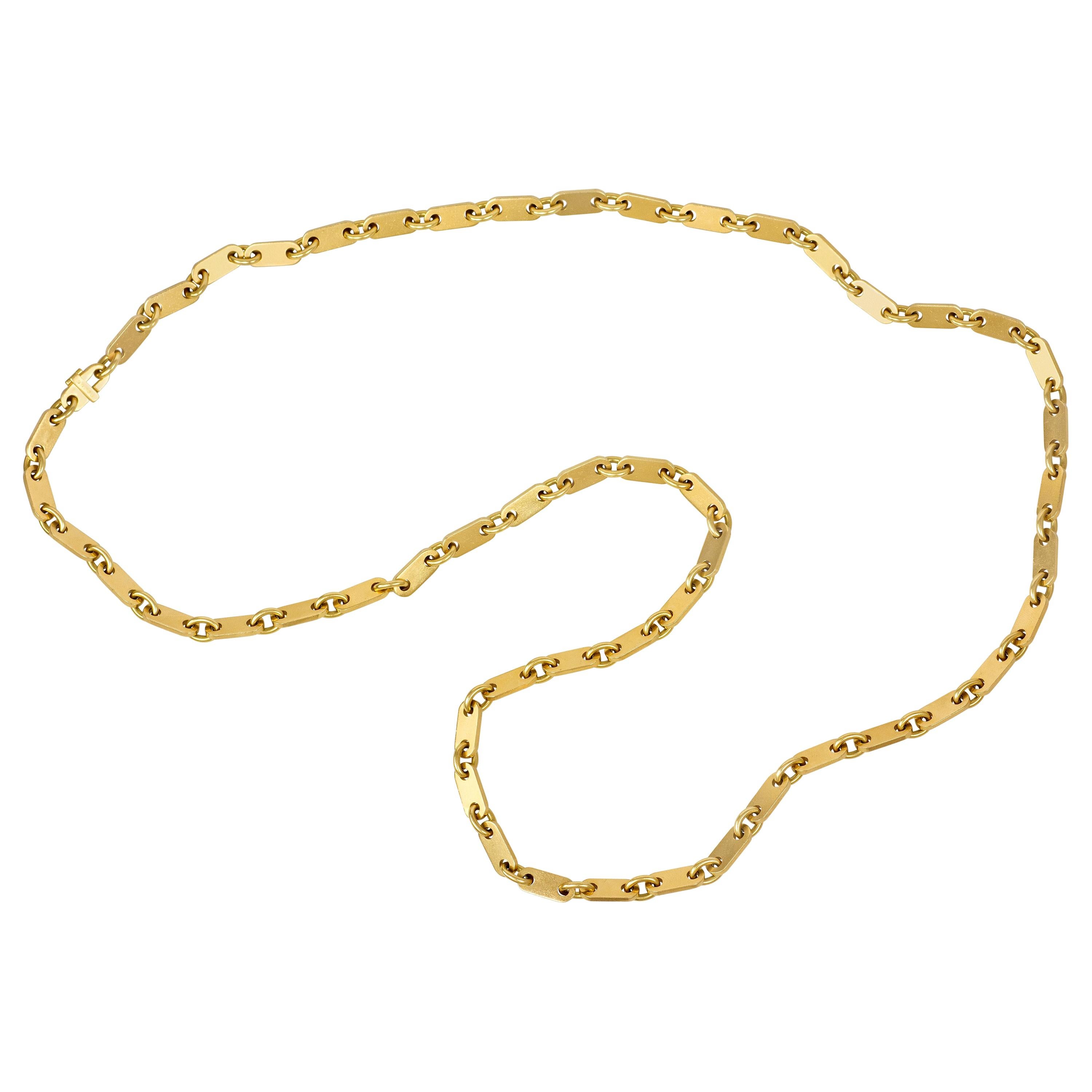 1976 Cartier London Rectangular Gold Link Chain