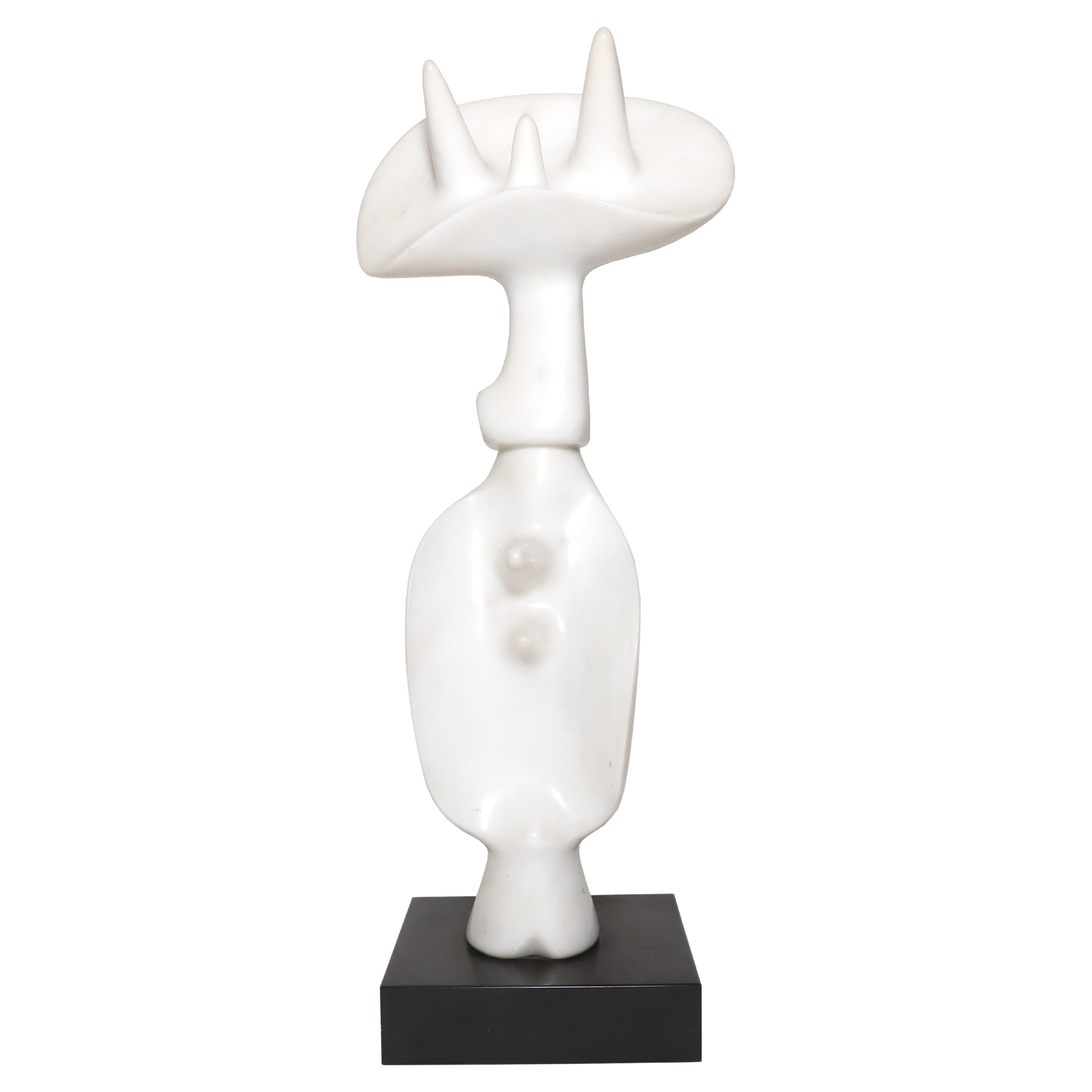 1976 "Chinere" Carrara Marble Sculpture by Victor Roman - Signed