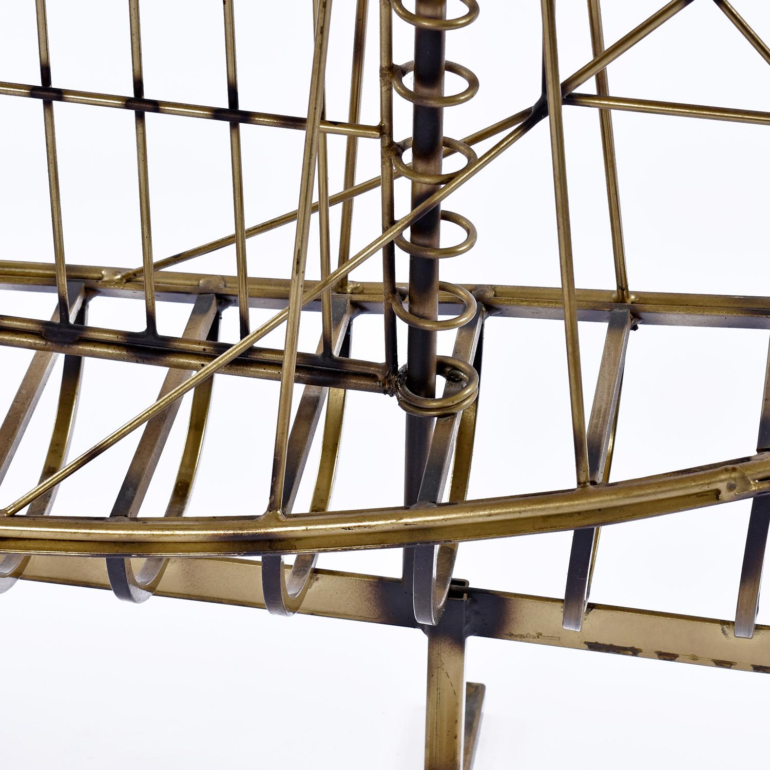 1976 Curtis Jere Brass Wire Galleon Ship Sailboat Metal Sculpture Art 5